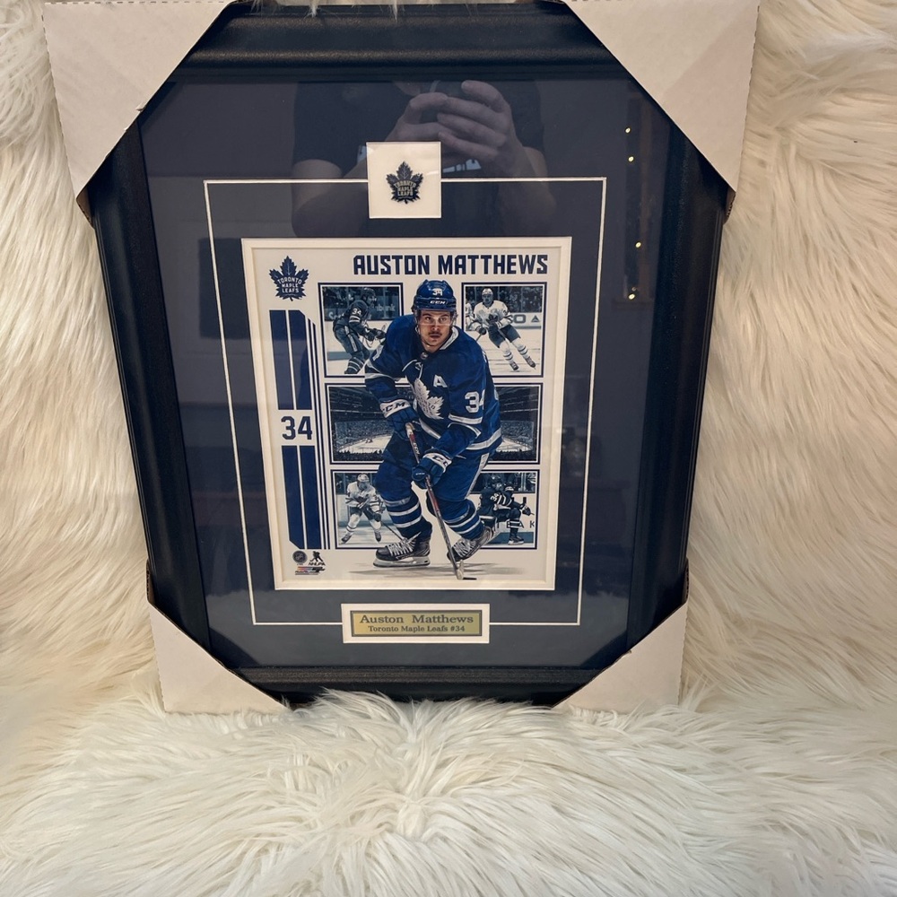NWT Auston Matthews Blue and Black Picture Frame